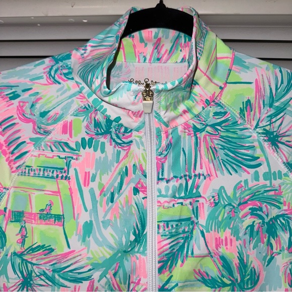Lilly Pulitzer UPF 50+ Luxletic Hadlee Tennis Jacket Multi Perfect Match Size S - Picture 2 of 5